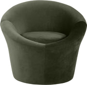Tristan Velvet Upholstered Accent Chair in Green - 33015Green