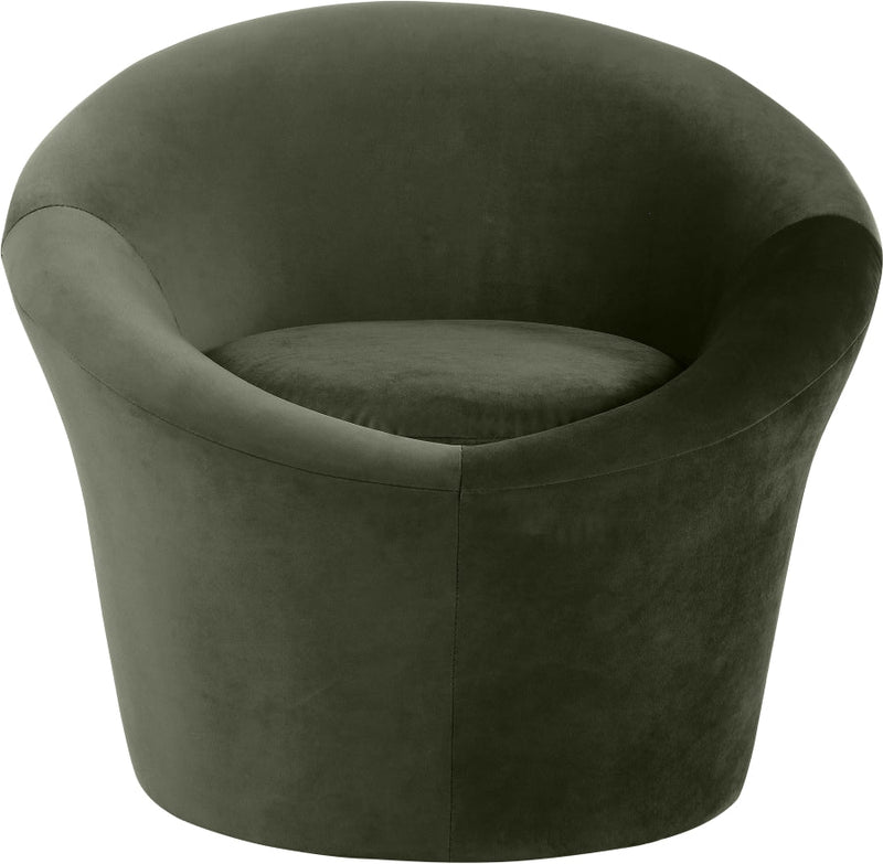 Tristan Velvet Upholstered Accent Chair in Green - 33015Green