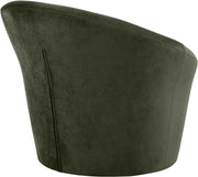 Tristan Velvet Upholstered Accent Chair in Green - 33015Green