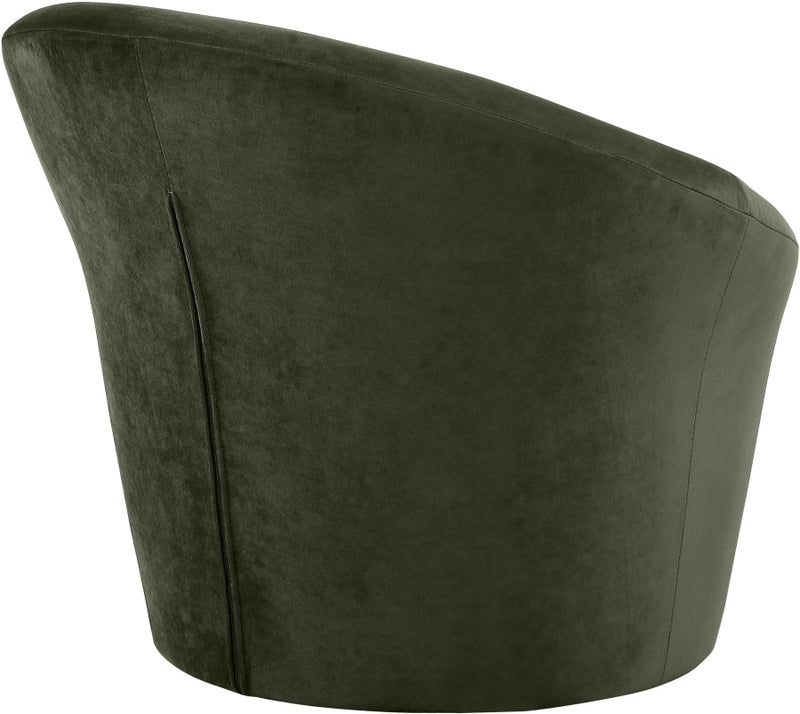 Tristan Velvet Upholstered Accent Chair in Green - 33015Green