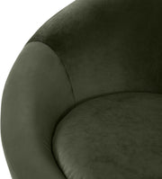 Tristan Velvet Upholstered Accent Chair in Green - 33015Green