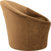 Tristan Velvet Upholstered Accent Chair in Saddle - 33015Saddle