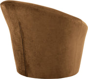 Tristan Velvet Upholstered Accent Chair in Saddle - 33015Saddle