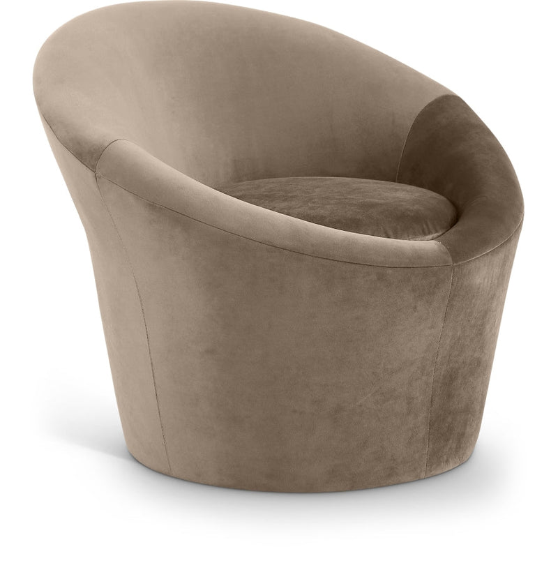 Tristan Velvet Upholstered Accent Chair in Taupe - 33015Taupe
