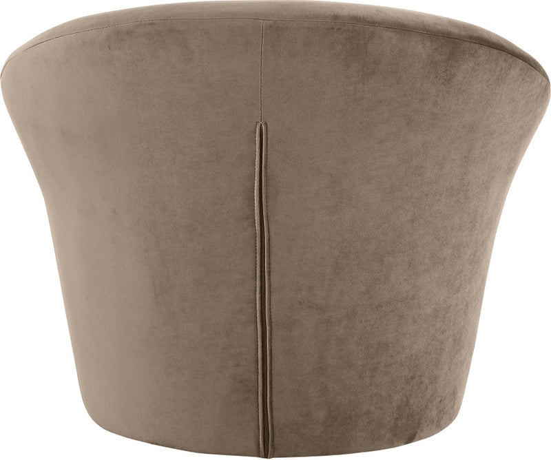 Tristan Velvet Upholstered Accent Chair in Taupe - 33015Taupe