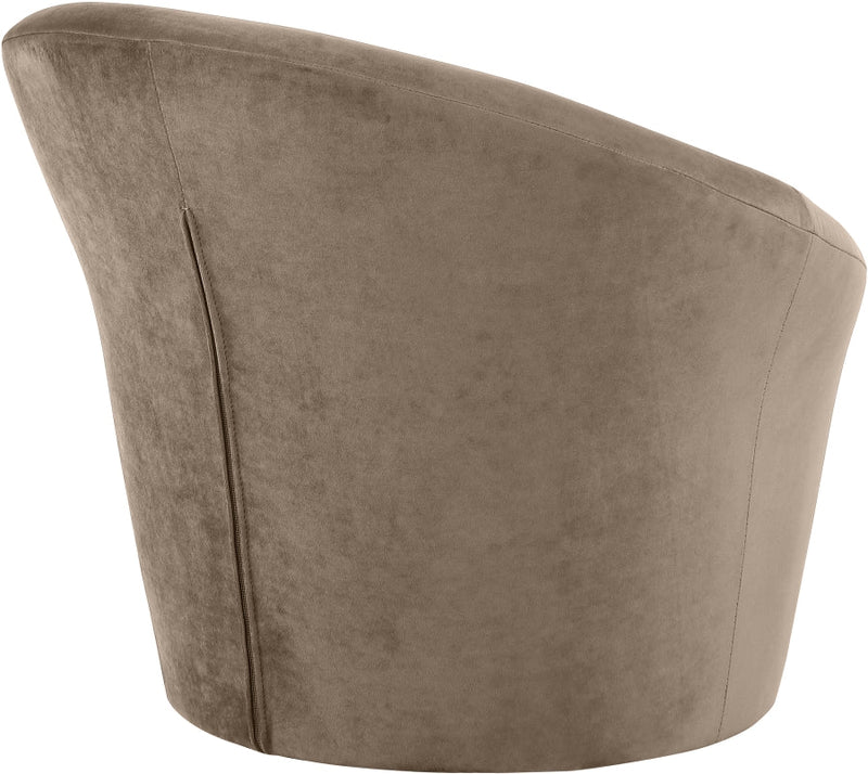 Tristan Velvet Upholstered Accent Chair in Taupe - 33015Taupe