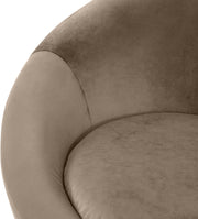 Tristan Velvet Upholstered Accent Chair in Taupe - 33015Taupe