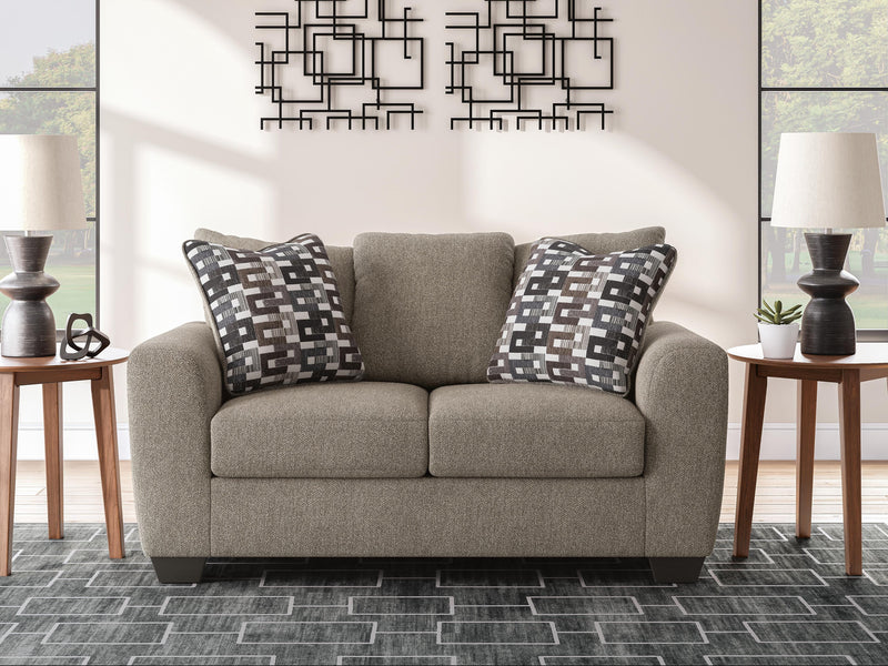 Triston-Peaks Suede Loveseat - 3020435