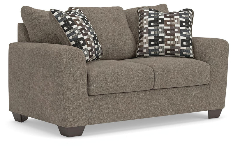 Triston-Peaks Suede Loveseat - 3020435