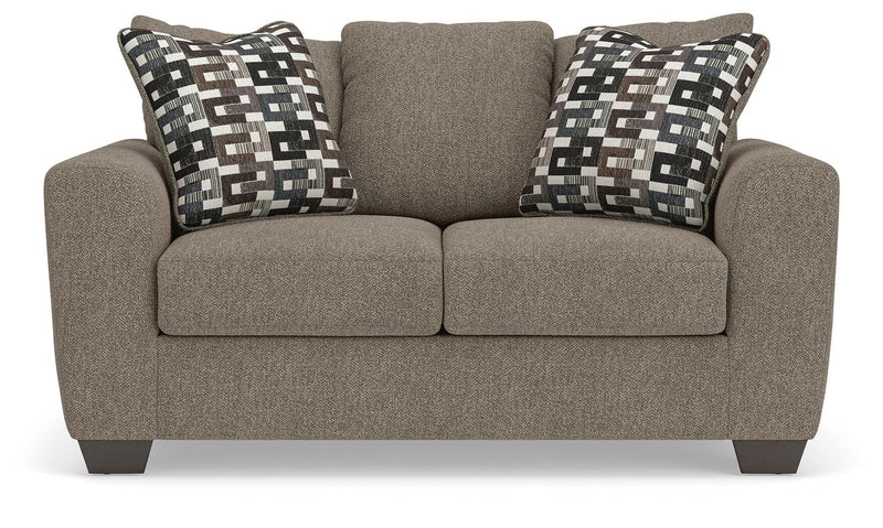 Triston-Peaks Suede Loveseat - 3020435