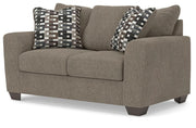 Triston-Peaks Suede Loveseat - 3020435