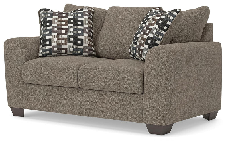 Triston-Peaks Suede Loveseat - 3020435
