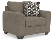 Triston-Peaks Suede Oversized Chair - 3020423