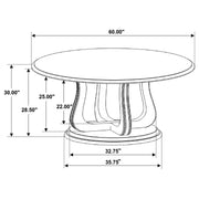 Trofello 5-piece Round Dining Table Set White Washed - 123120-S5