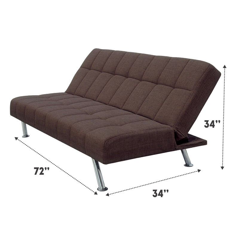 Troy 72 in. Convertible Sleeper Sofa in Brown - Gate FurnitureSleeper Sofa