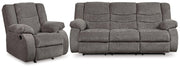 Tulen Gray Reclining Sofa and Recliner - 98606U2