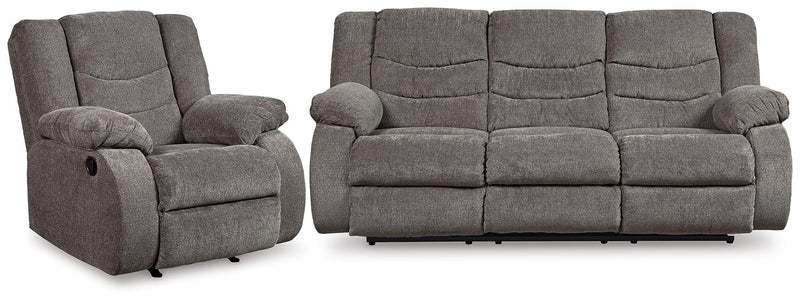 Tulen Gray Reclining Sofa and Recliner - 98606U2