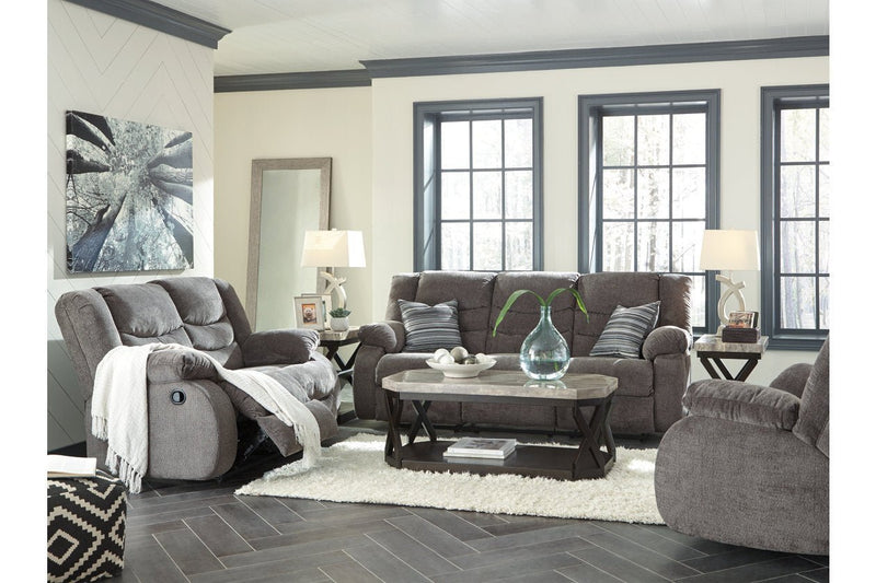 Tulen Gray Reclining Sofa - Gate FurnitureReclining Sofa
