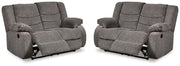 Tulen Gray Set of 2 Reclining Loveseats - 98606U5