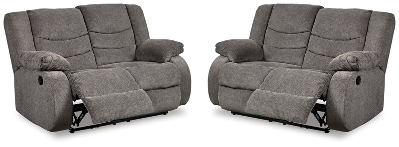 Tulen Gray Set of 2 Reclining Loveseats - 98606U5