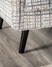 Turnham White/Black Accent Chair - FM61112WH-CH-PT