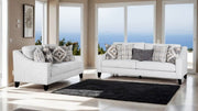 Turnham White/Black Sofa - FM61112WH-SF