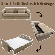 Turpin Sofa w/Sleeper, 2 Pillows & Storage - LV07230