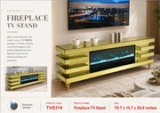 TVS114 – Fireplace TV Stand 78.7 X 15.7 X 26.8 - 210000007892