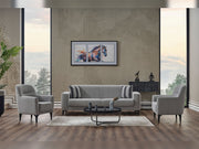 Twist 3-pieces (Sofa & Loveseat & Chair) Livingroom in Grey - 200-SER-TWI-PINAR17-321