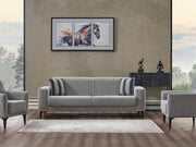 Twist 3-pieces (Sofa & Loveseat & Chair) Livingroom in Grey - 200-SER-TWI-PINAR17-321