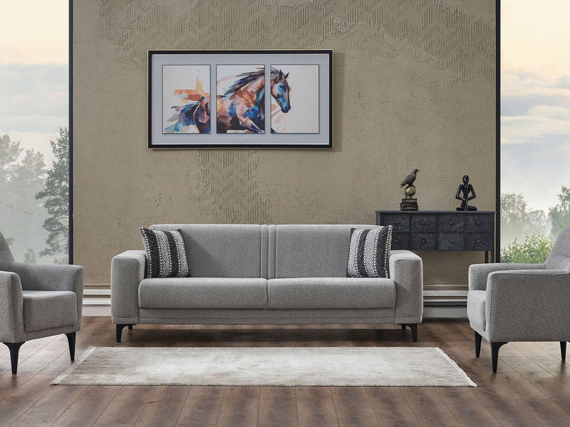 Twist 3-pieces (Sofa & Loveseat & Chair) Livingroom in Grey - 200-SER-TWI-PINAR17-321