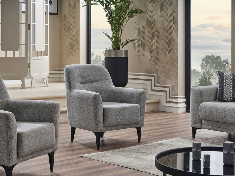 Twist 3-pieces (Sofa & Loveseat & Chair) Livingroom in Grey - 200-SER-TWI-PINAR17-321