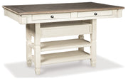 Two-tone Bolanburg Counter Height Dining Table and 4 Barstools - PKG014019