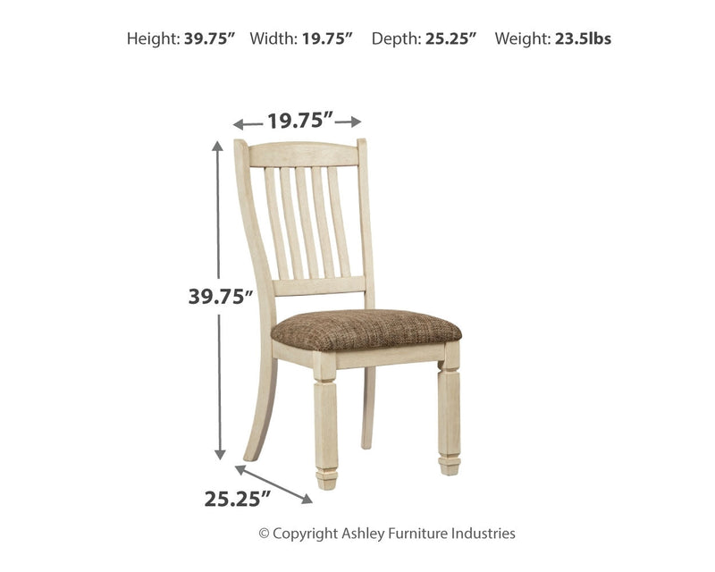 Two-tone Bolanburg Dining Table and 4 Chairs - PKG002119