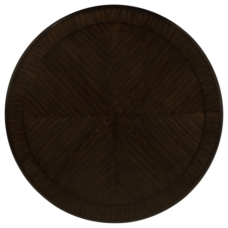 Twyla 5-piece 60-inch Round Wood Dining Table Set Dark Cocoa - 115100-S5
