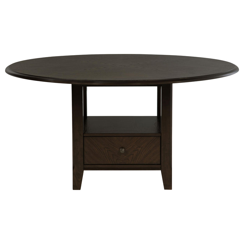 Twyla 60-inch Round Dining Table with Drawer Dark Cocoa - 115100