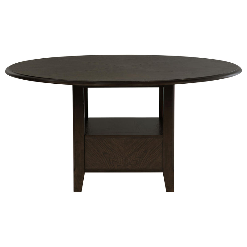 Twyla 60-inch Round Dining Table with Drawer Dark Cocoa - 115100