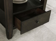 Twyla 60-inch Round Dining Table with Drawer Dark Cocoa - 115100