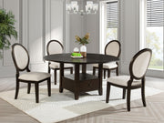 Twyla 60-inch Round Dining Table with Drawer Dark Cocoa - 115100