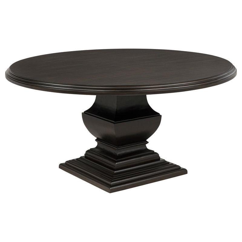 Twyla 7-piece Round Wood Dining Room Table Set Dark Cocoa - 109230-S7