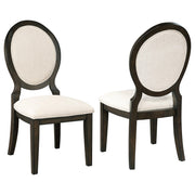 Twyla Oval Back Dining Side Chair Dark Cocoa (Set of 2) - 115102