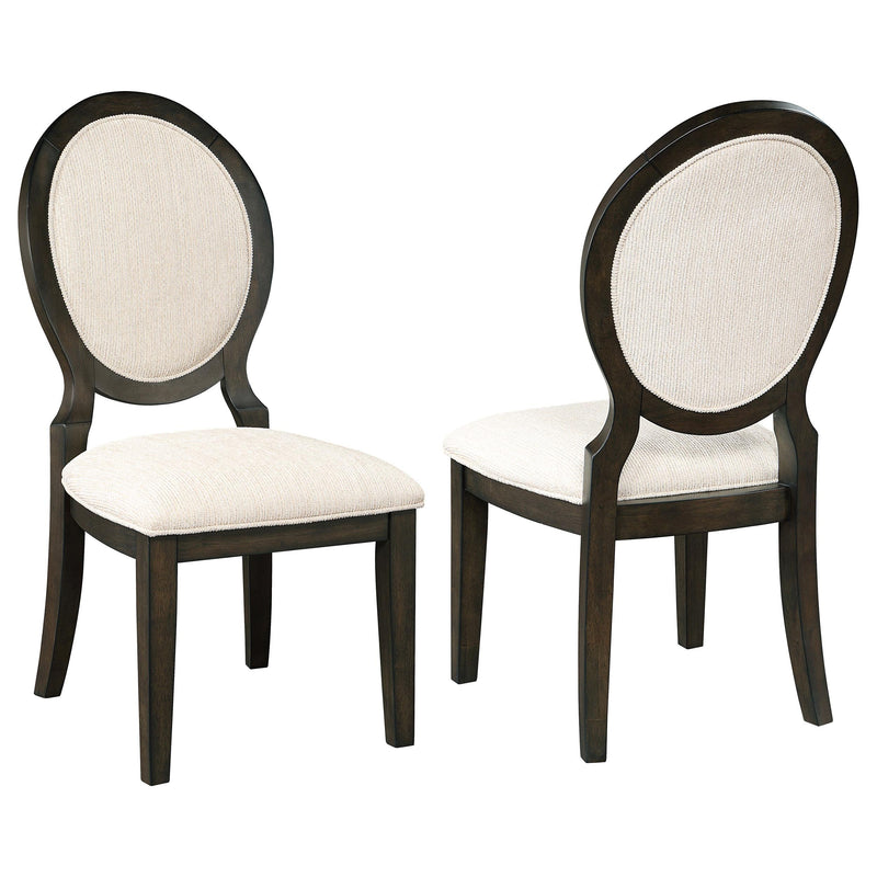 Twyla Oval Back Dining Side Chair Dark Cocoa (Set of 2) - 115102