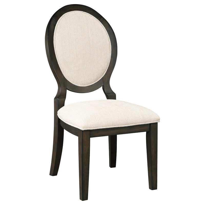 Twyla Oval Back Dining Side Chair Dark Cocoa (Set of 2) - 115102