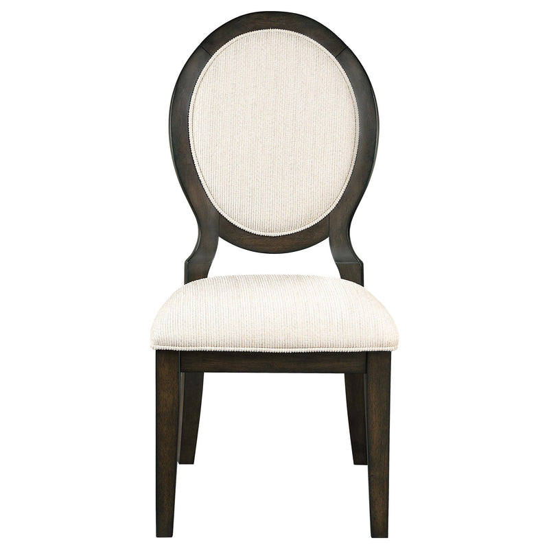 Twyla Oval Back Dining Side Chair Dark Cocoa (Set of 2) - 115102