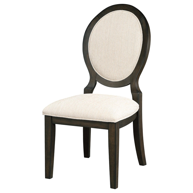 Twyla Oval Back Dining Side Chair Dark Cocoa (Set of 2) - 115102