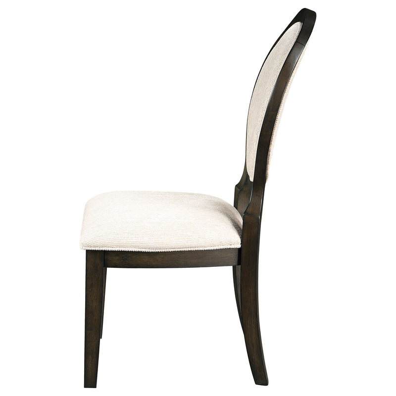 Twyla Oval Back Dining Side Chair Dark Cocoa (Set of 2) - 115102