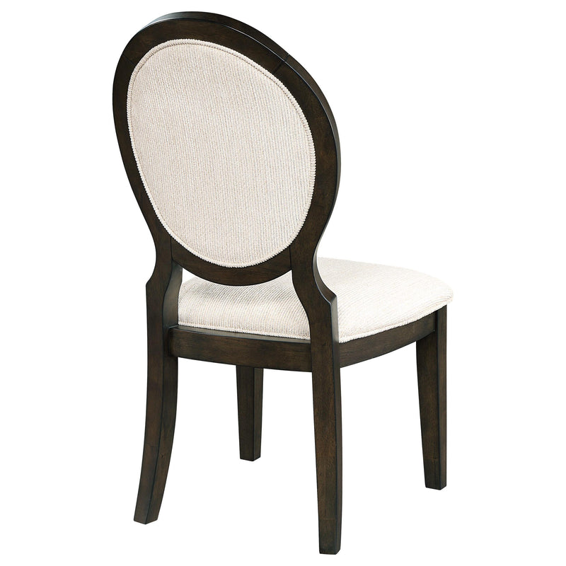 Twyla Oval Back Dining Side Chair Dark Cocoa (Set of 2) - 115102
