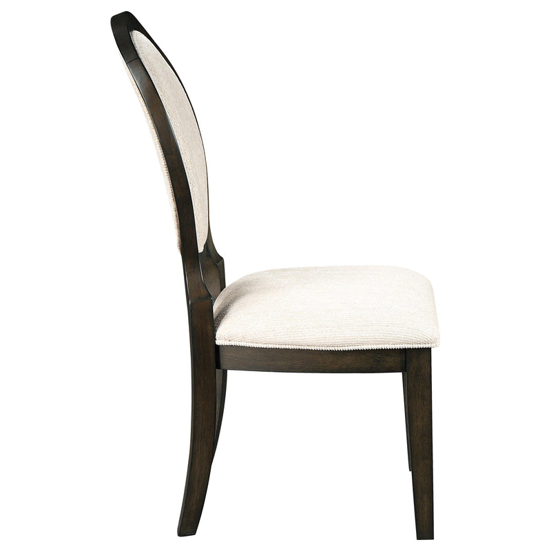 Twyla Oval Back Dining Side Chair Dark Cocoa (Set of 2) - 115102