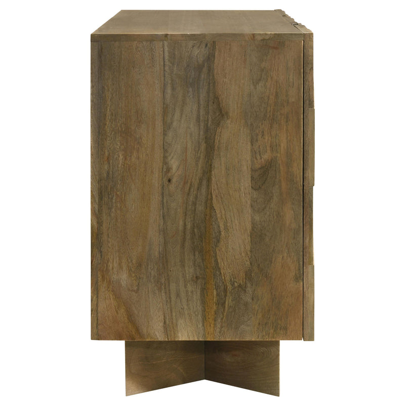 Tyler 3-door Solid Wood Sideboard Buffet Cabinet Mango Brown - 130515