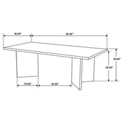 Tyler 80-inch Solid Wood Dining Table Mango Brown - 130511